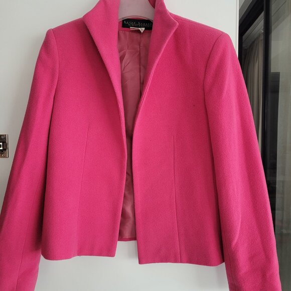Attractive pink wool open front jacket - Picture 4 of 5